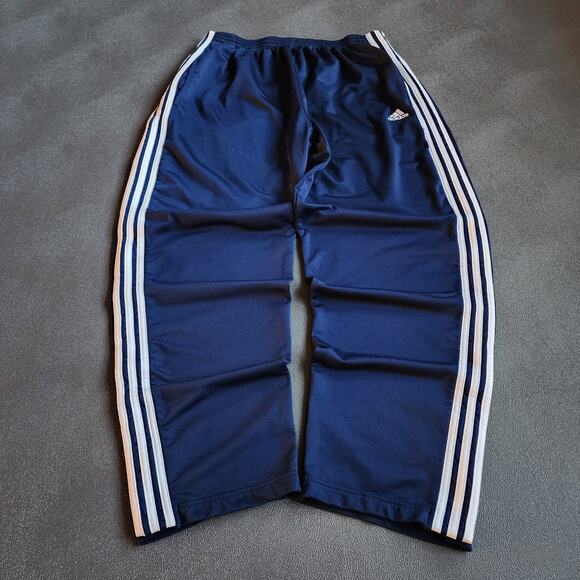 Vintage 90's Adidas Blue Essential Three Striped Breakaway Sweatpants XL - Picture 1 of 12
